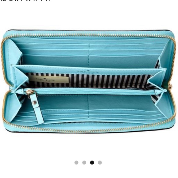 Kate Spade Atoll Blue Cameron Street Lacey Wallet - Picture 3 of 5